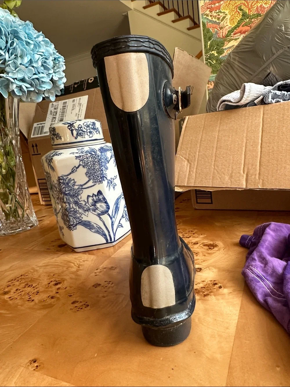 Hunter Kids Navy Blue Rain Boots